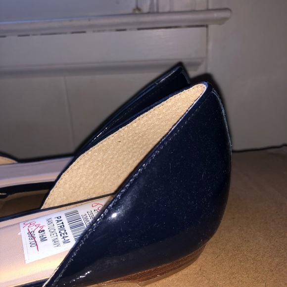 NWT Talbots Patrice Navy Leather Flats, Size 8.5 - Picture 7 of 8